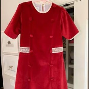 Red velvet holiday dress